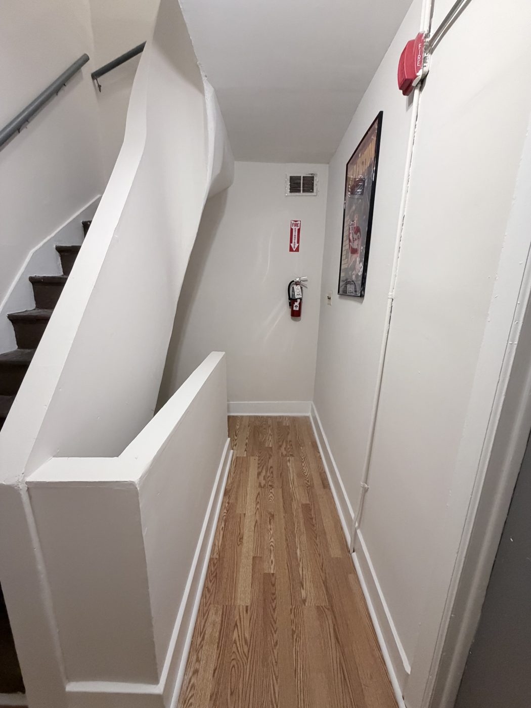 Refinished hallway and stairs
